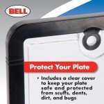 Universal Black License Plate Frame with Clear Cover