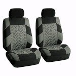 Gray Premium Cloth Car Seat Covers Set