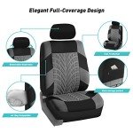 Gray Premium Cloth Car Seat Covers Set