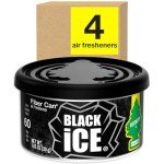 LITTLE TREES Black Ice Car Air Freshener Pack