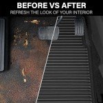 All-Weather Rubber Car Floor Mats - 4 Piece Set
