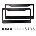 Matte Black License Plate Frames - 2 Pack