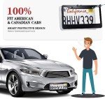 Matte Black License Plate Frames - 2 Pack