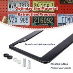 Matte Black License Plate Frames - 2 Pack