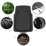 All-Weather Heavy Duty Rubber Floor Mats Set