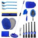 Car Wash Brush Kit with Long Handle & Accessories