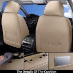 Waterproof Beige Nappa Leather Seat Covers
