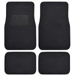 4-Piece Carpet Floor Mats Set with Heel Pad