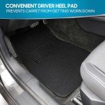 4-Piece Carpet Floor Mats Set with Heel Pad