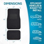 4-Piece Carpet Floor Mats Set with Heel Pad