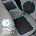 4-Piece Carpet Floor Mats Set with Heel Pad