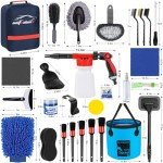 42-Piece Car Wash Detailing Kit with Foam Gun