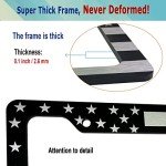 Black American Flag License Plate Frames - 2 Pack
