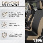 BDK UltraSleek Beige Full Set Car Seat Covers