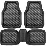Heavy Duty Rubber All-Weather Car Mats - 3 Piece Set
