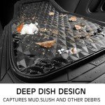 Heavy Duty Rubber All-Weather Car Mats - 3 Piece Set