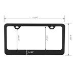 Matte Black License Plate Frame with 2 Holes