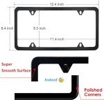 Black Stainless Steel License Plate Frame Set