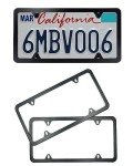 Black Stainless Steel License Plate Frame Set
