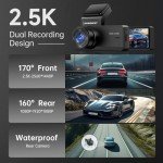 Ecomoment S70 Dual Dash Cam with Night Vision