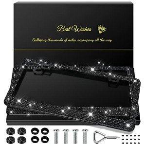 Bling Rhinestone License Plate Frames for Women