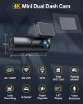 GKU 4K Dual Dash Cam with WiFi and GPS