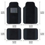 Luxury Red PU Leather Car Floor Mats Set