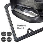 Carbon Fiber License Plate Frame - Slim Black Design