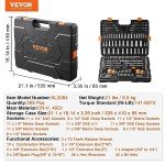 205 Pcs Mechanics Tool Set with Sockets