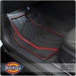 Dickies Heavy-Duty All-Weather Floor Mats - Black/Red