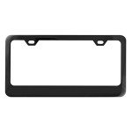 Black Semi-Gloss License Plate Frame with 2 Holes