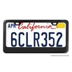 Black Semi-Gloss License Plate Frame with 2 Holes