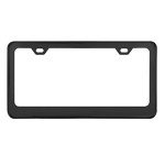 Black Semi-Gloss License Plate Frame with 2 Holes