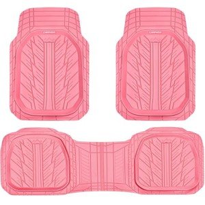 Car Pass Heavy Duty Pink Floor Mats Set
