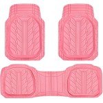 Car Pass Heavy Duty Pink Floor Mats Set