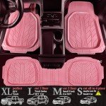 Car Pass Heavy Duty Pink Floor Mats Set