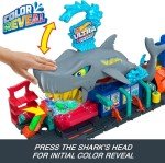 Hot Wheels City Ultra Shark Car Wash Track Set