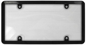 Clear License Plate Cover with Black Frame
