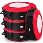 Rosefray Portable Tire Totes - Set of 4 Red