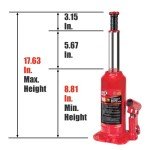 Big Red 10 Ton Hydraulic Car Bottle Jack