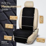 IVICY Black Linen Non-Slip Car Seat Cover