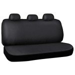 BDK Black & Charcoal Synthetic Leather Seat Covers