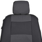 BDK Black & Charcoal Synthetic Leather Seat Covers