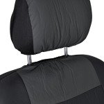 BDK Black & Charcoal Synthetic Leather Seat Covers