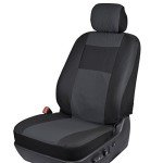 BDK Black & Charcoal Synthetic Leather Seat Covers