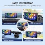 Wireless Carplay Screen with Dash Cam & GPS