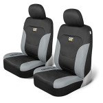 Caterpillar Flexfit Black Seat Covers for Cars and Trucks