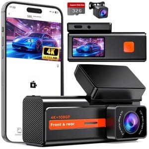 Dual 4K Front and Rear Car Dash Cam
