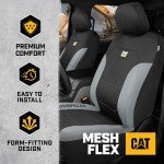 Caterpillar Flexfit Black Seat Covers for Cars and Trucks