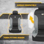 Caterpillar Flexfit Black Seat Covers for Cars and Trucks